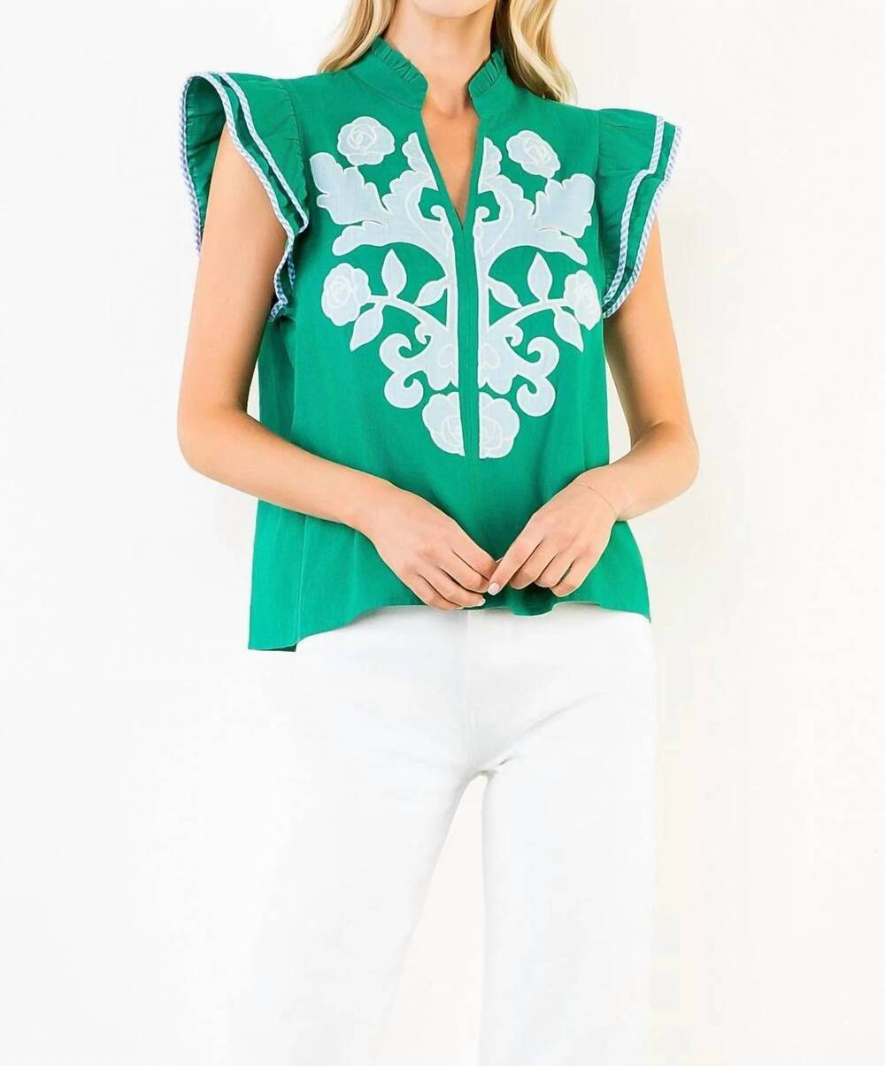 NEW THML sigrid top in green